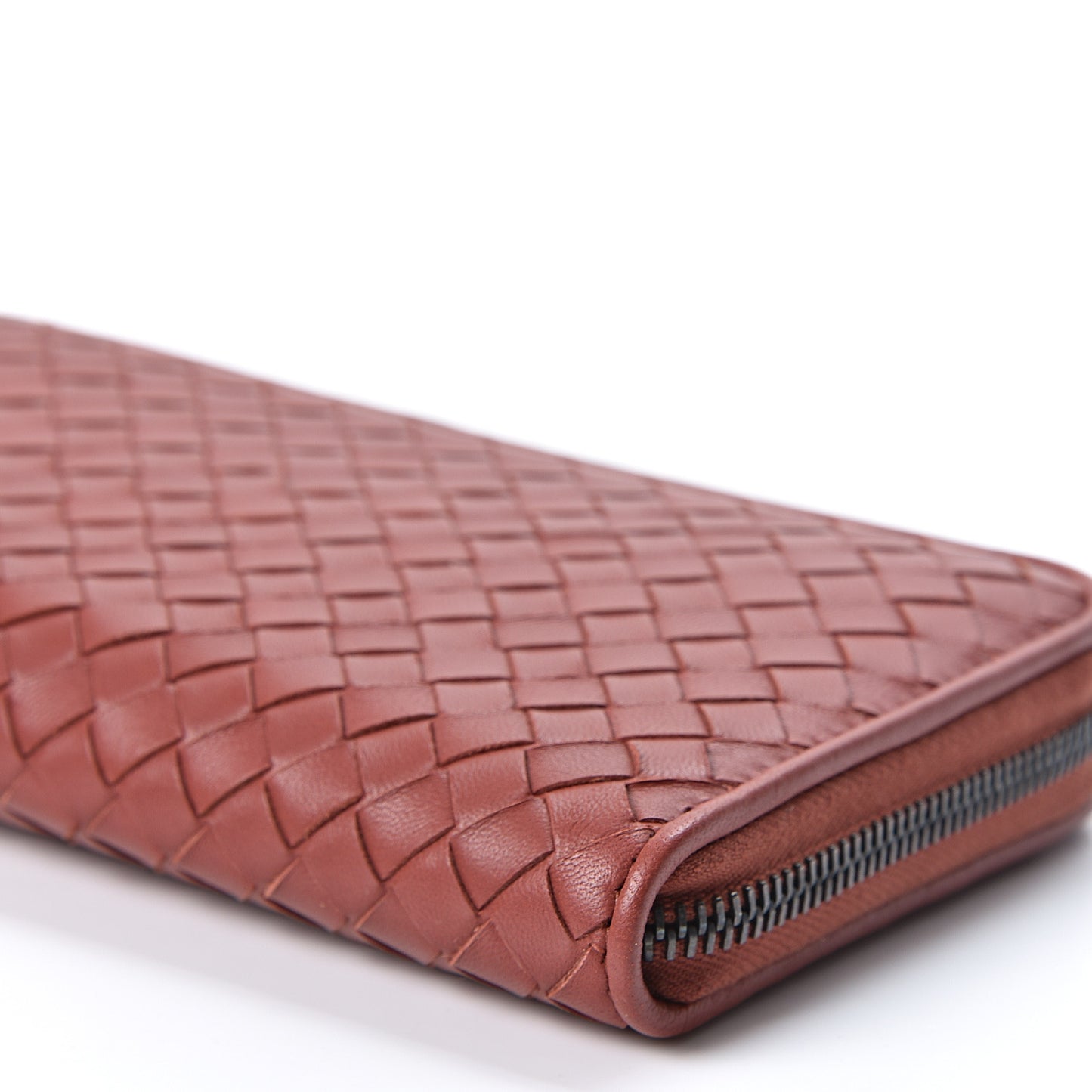 Nappa Intrecciato Zip Around Wallet Pompei