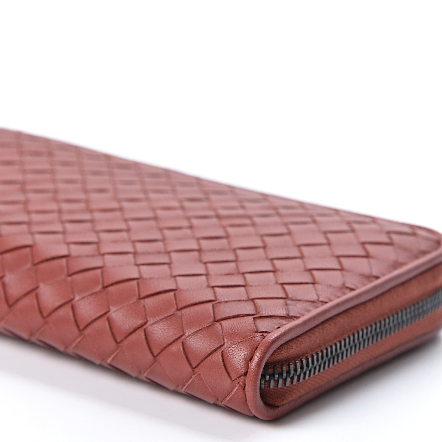 Bottega Veneta Nappa Intrecciato Zip Around Wallet Pompei 8 of 9