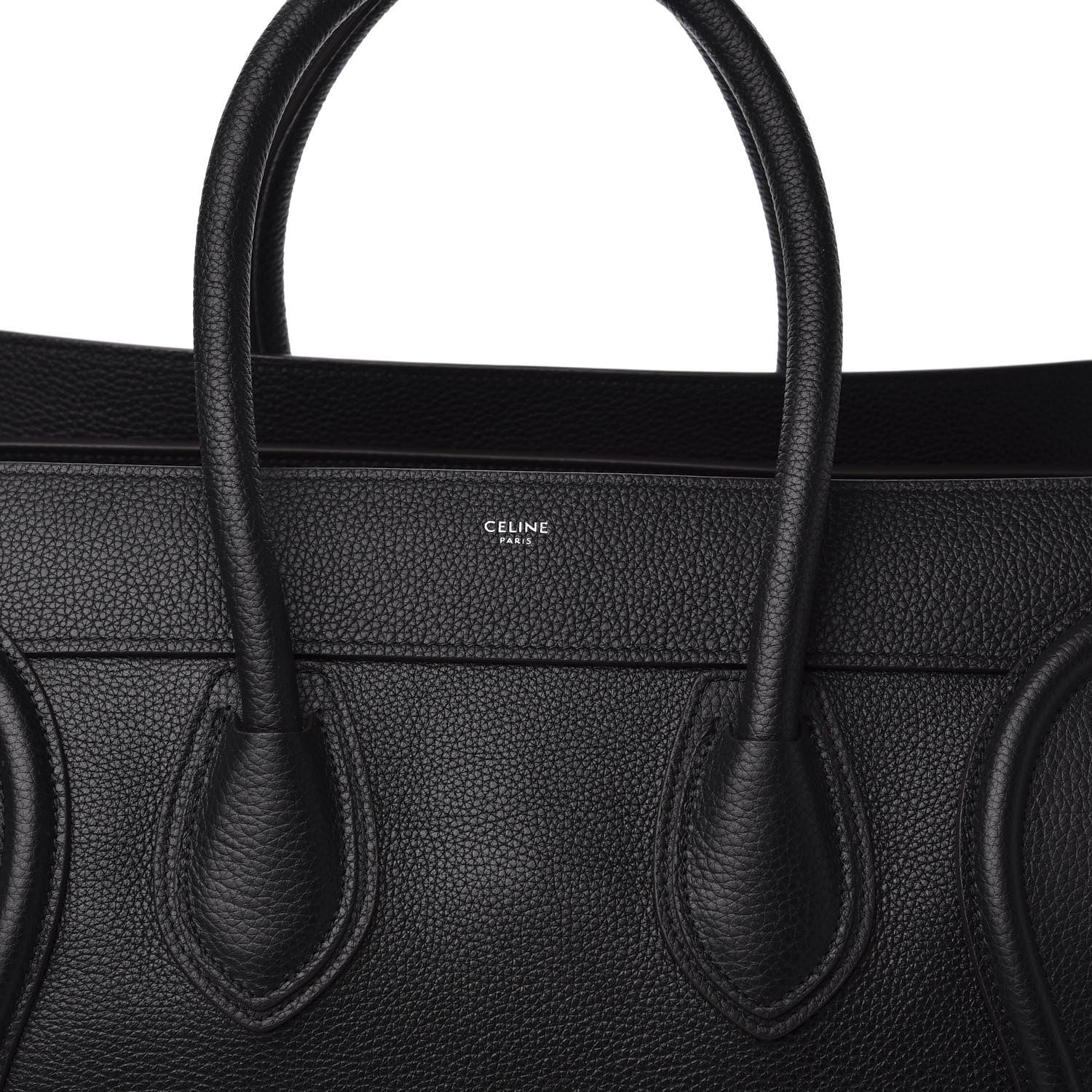 Celine Drummed Calfskin Mini Luggage Black 8 of 8
