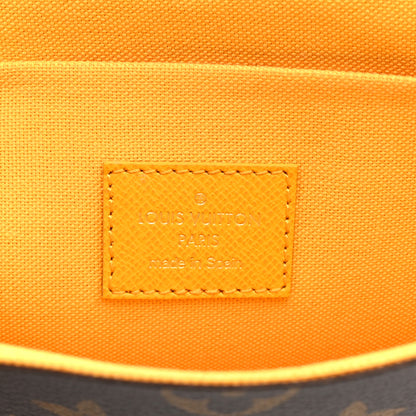 Louis Vuitton Monogram 2022 Christmas Animation New York Soho Pochette Felicie Chain Wallet Yellow 7 of 10