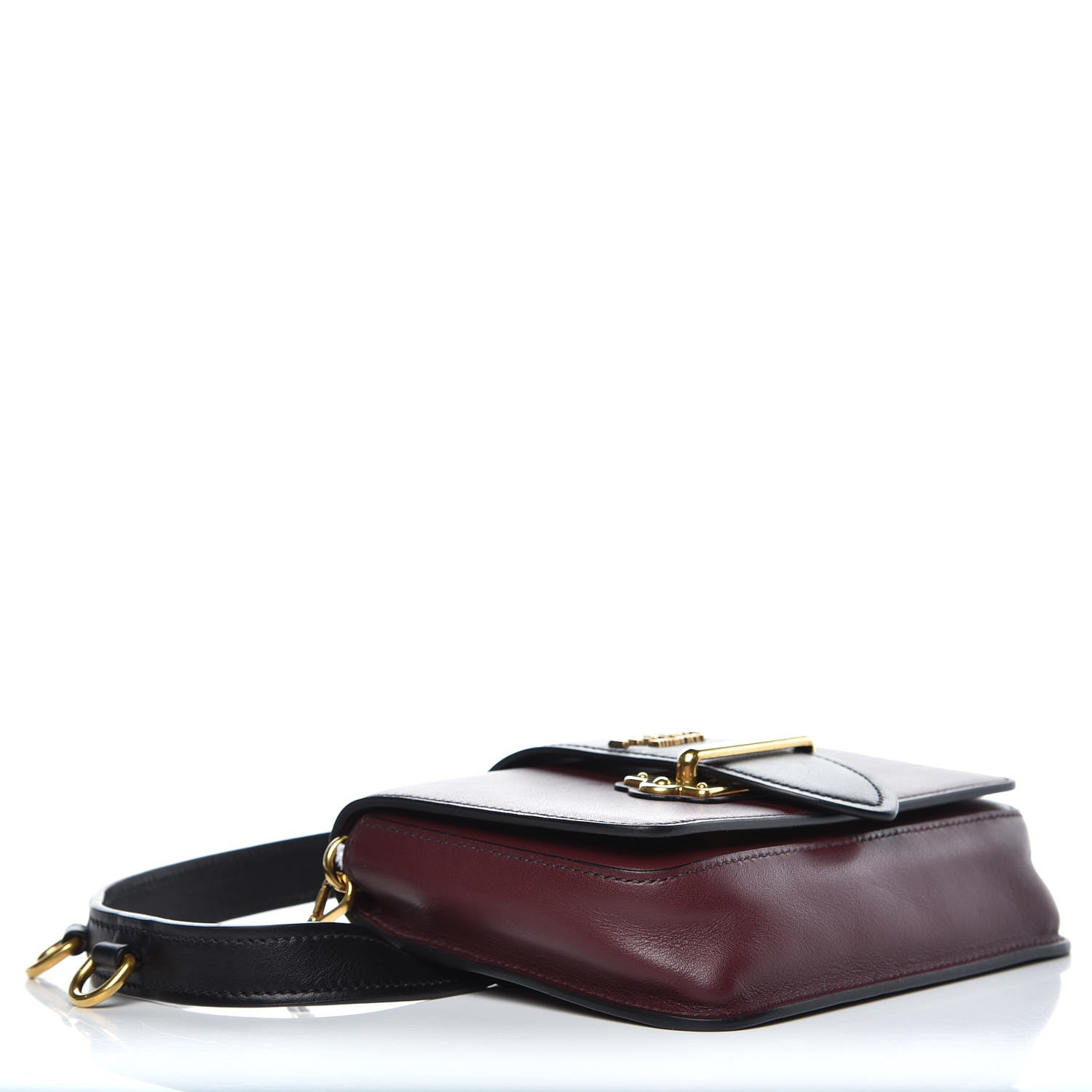 Prada City Calf Cahier Belt Bag Granato Black 5 of 7
