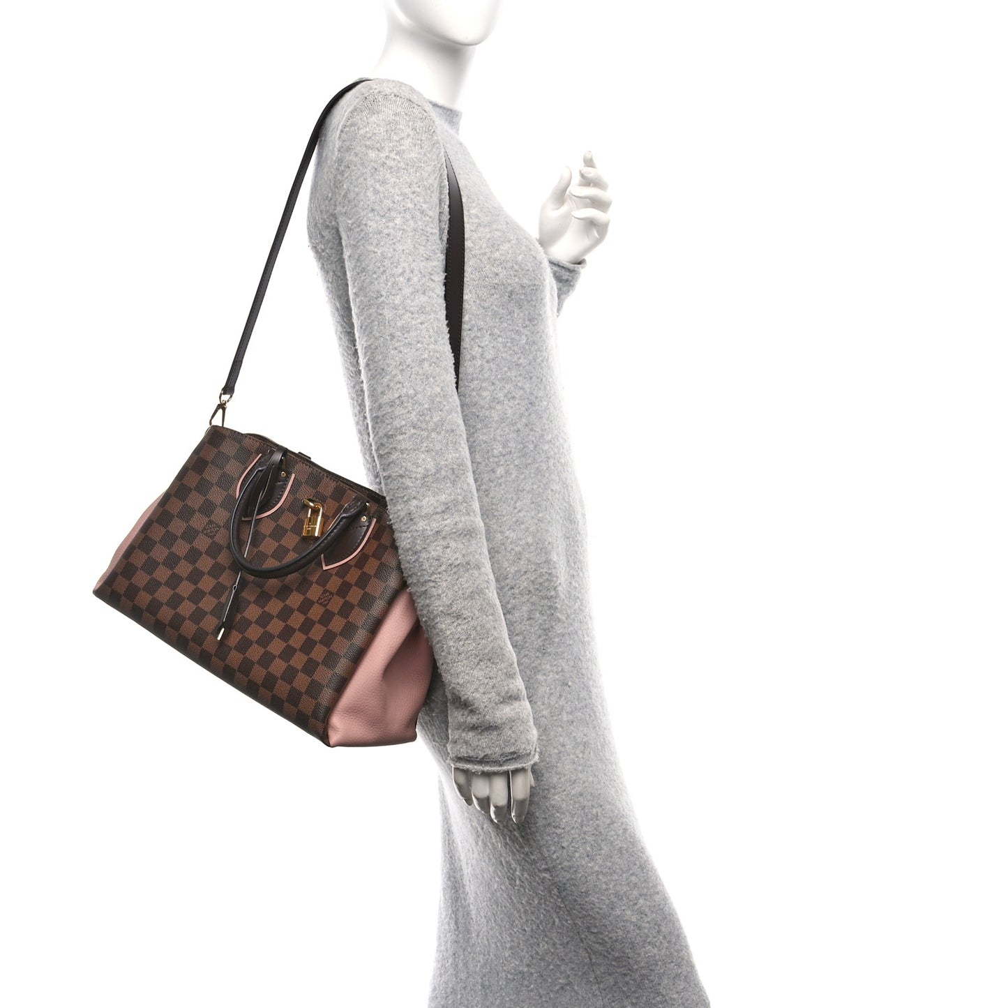 Cuir Taurillon Damier Ebene Normandy Magnolia