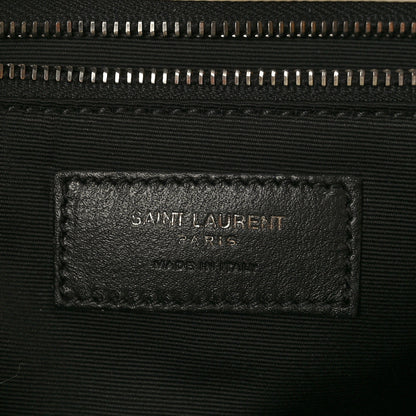 Saint Laurent Crinkled Calfskin Matelasse Monogram Medium Niki Chain Satchel Blanc Vintage 6 of 9