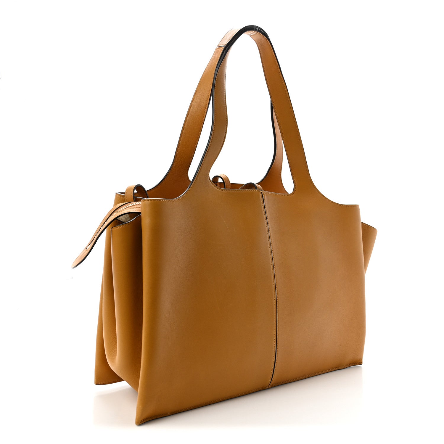 Celine Supple Natural Calfskin Medium Tri-Fold Bag Ocre 3 of 13