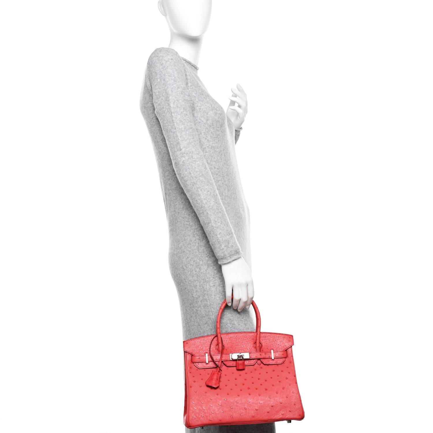 Hermes Ostrich Birkin 30 Bougainvillea 2 of 13