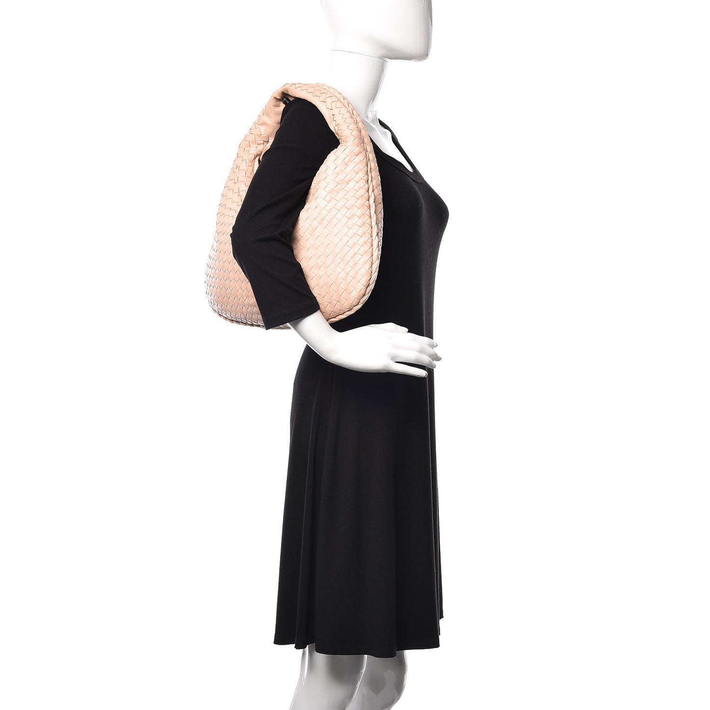Nappa Intrecciato Medium Veneta Hobo Flamingo