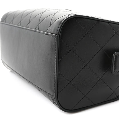 Chanel Lambskin Quilted Turn Around Clutch With Chain Black 10 of 11