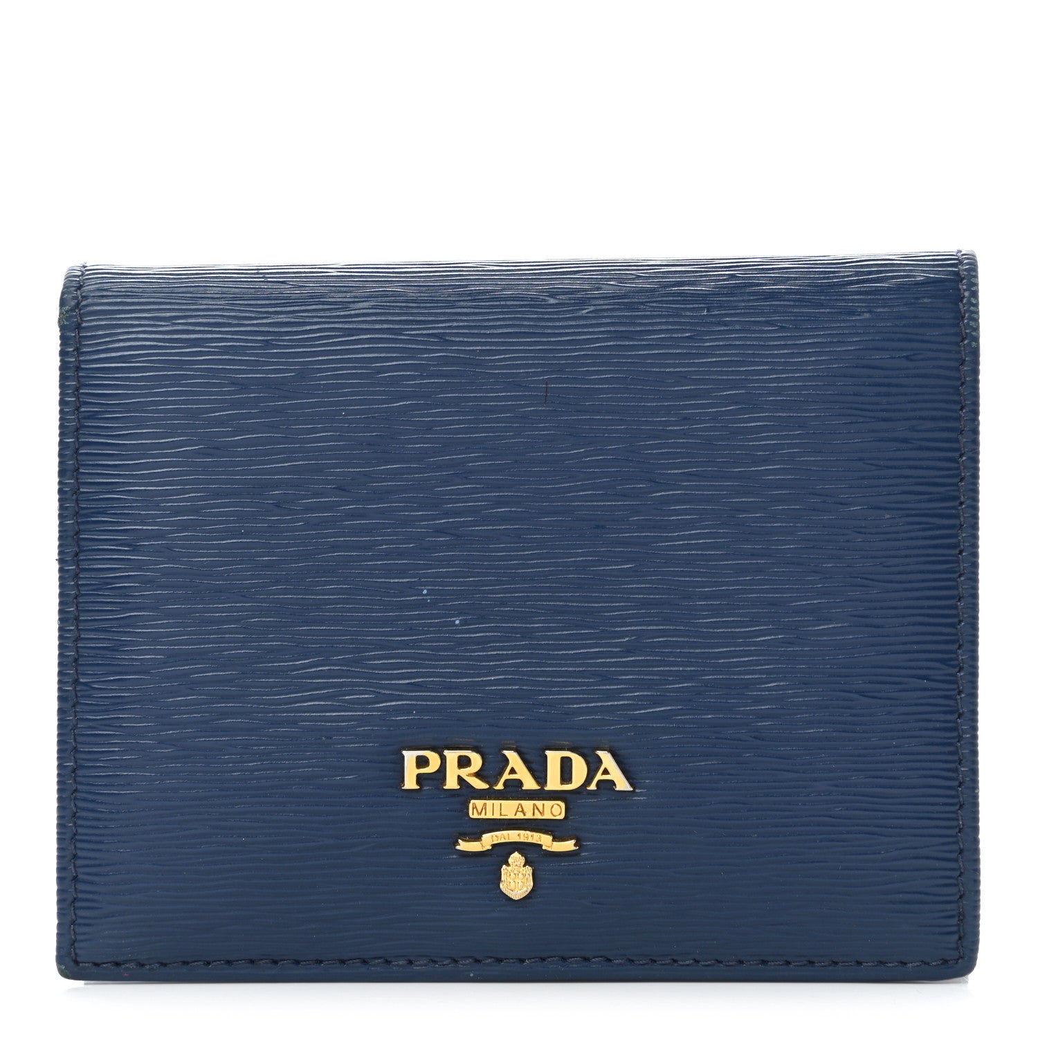 Prada Vitello Move Bi-Fold Wallet Bleuette 1 of 7