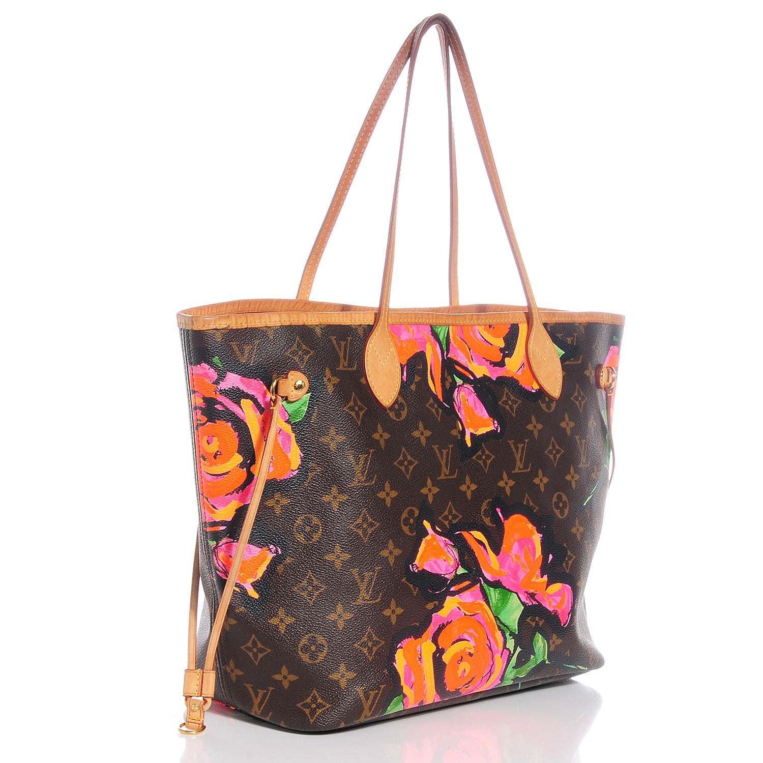 Louis Vuitton Monogram Roses Neverfull MM 3 of 7