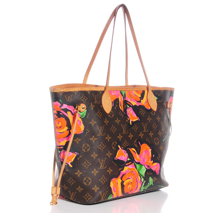 Louis Vuitton Monogram Roses Neverfull MM 3 of 7