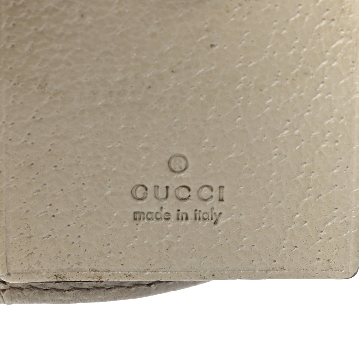 Gucci Monogram Textured Calfskin Metal Bar 6 Key Holder Case Beige Ebony Off White 7 of 14