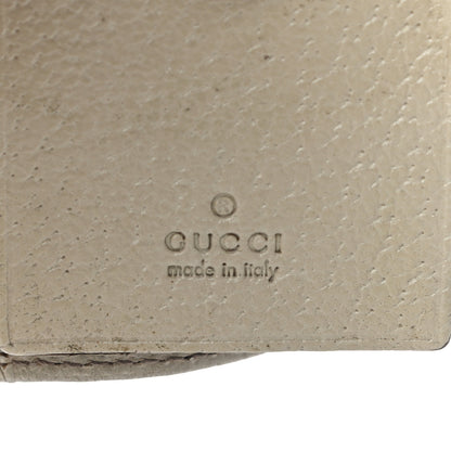 Gucci Monogram Textured Calfskin Metal Bar 6 Key Holder Case Beige Ebony Off White 7 of 14