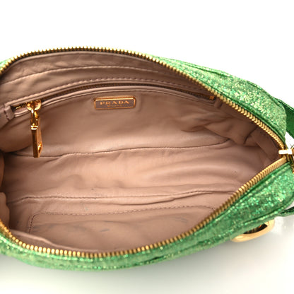 Prada Lurex Chain Crossbody Bag Green 6 of 13