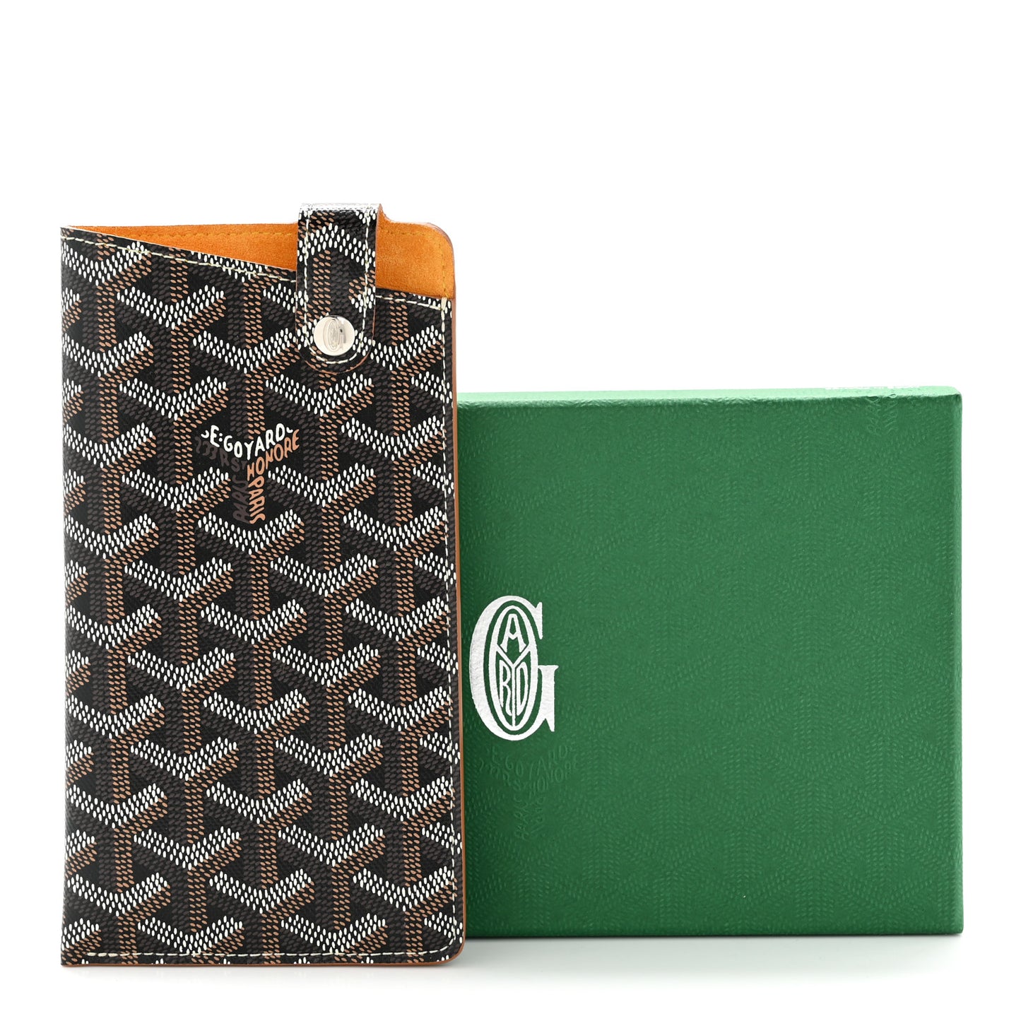 Goyardine Sunglass Case Black Gold