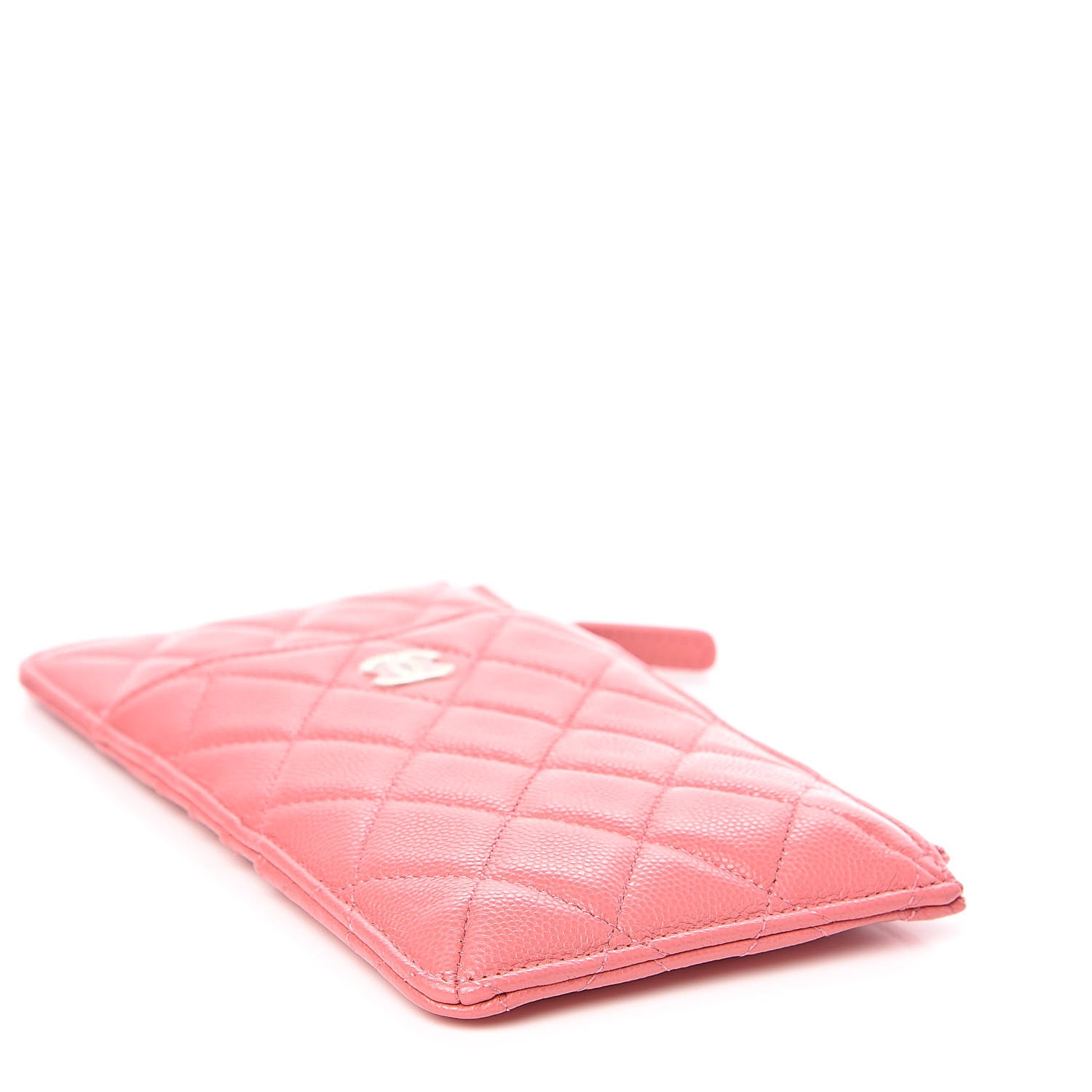 Chanel Caviar Quilted Classic Flat Wallet Pouch Pink 4 of 8