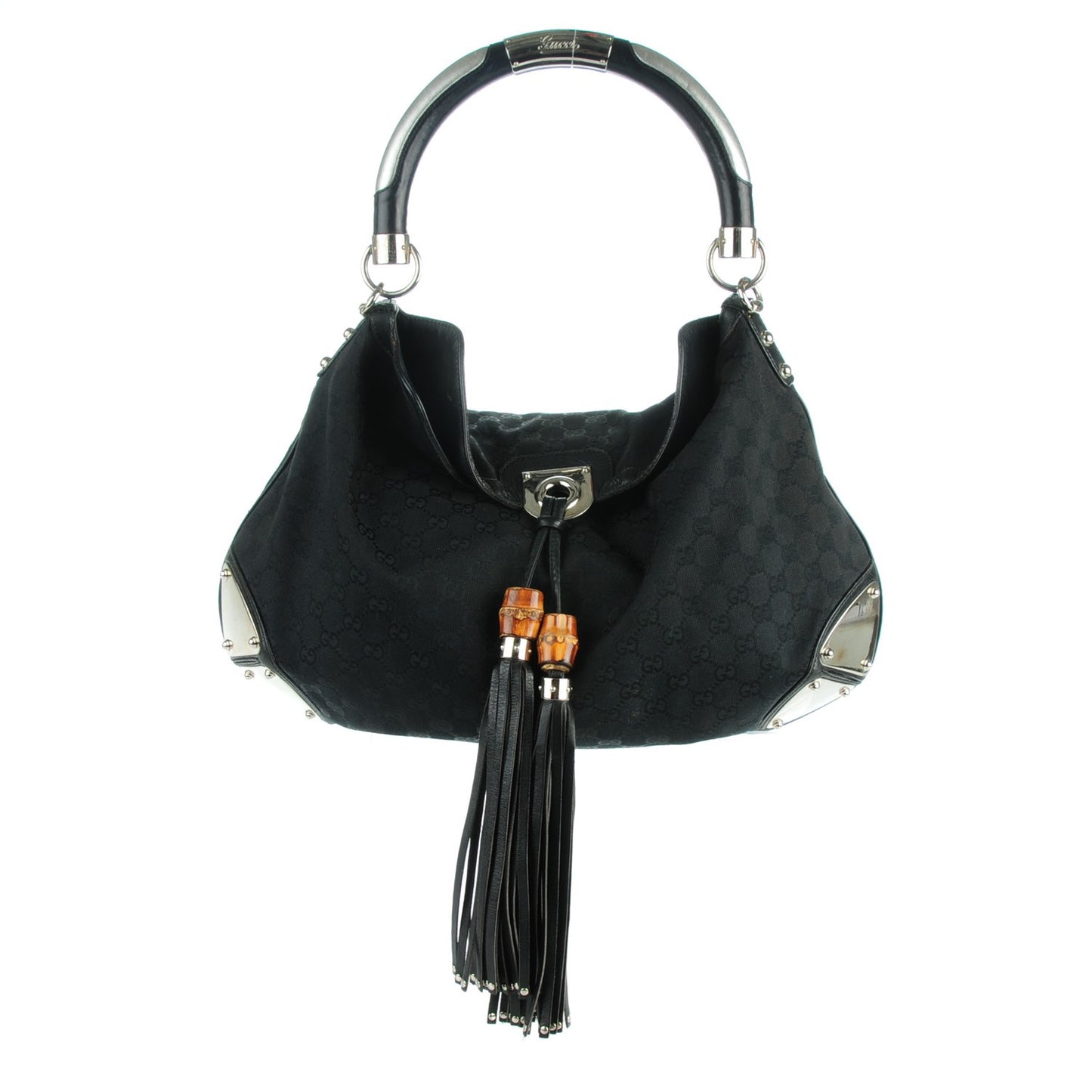 Monogram Large Indy Top Handle Bag Black