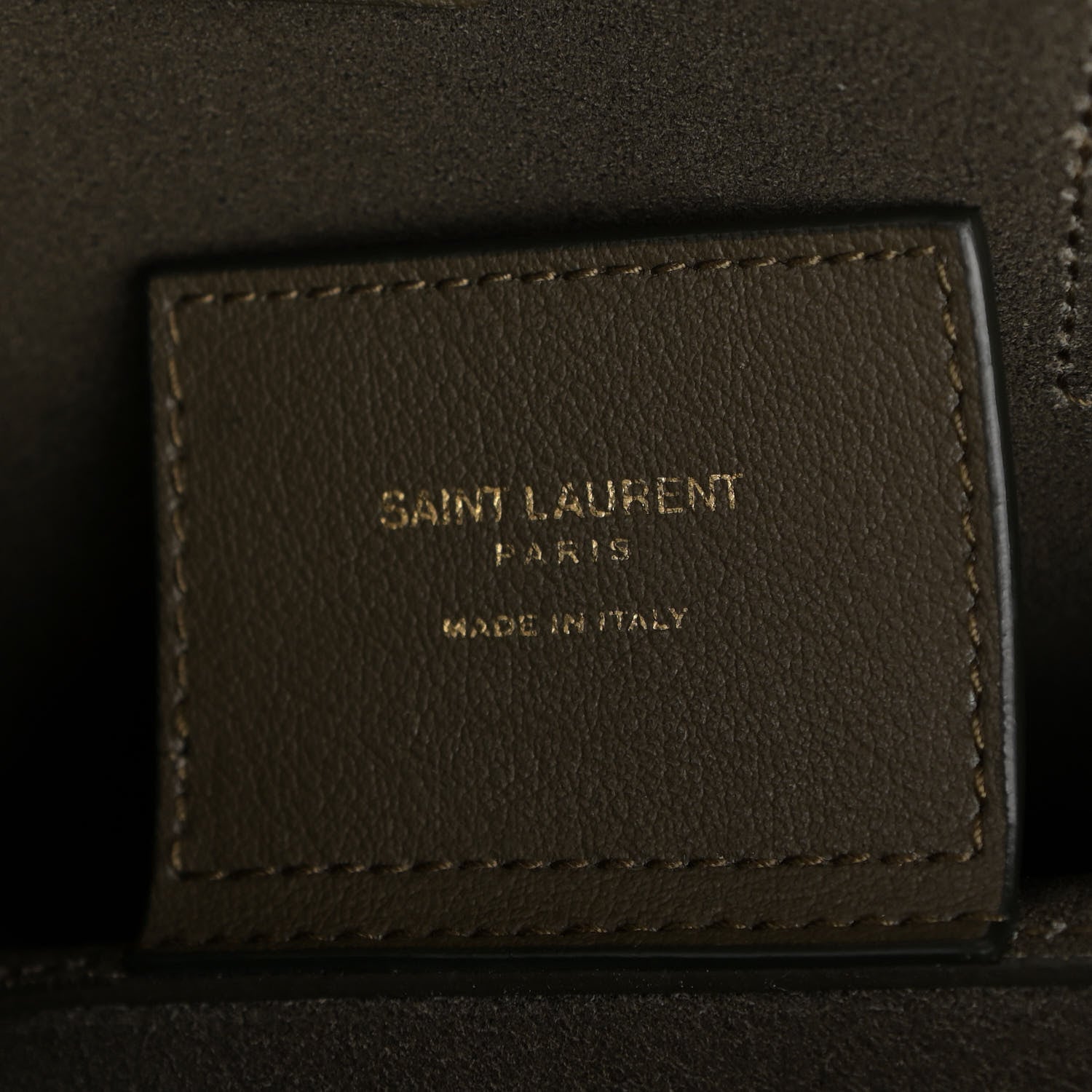 Saint Laurent Calfskin Toy Shopping Tote Olive 6 of 9