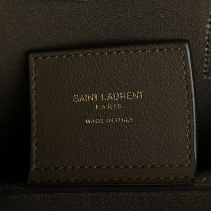 Saint Laurent Calfskin Toy Shopping Tote Olive 6 of 9