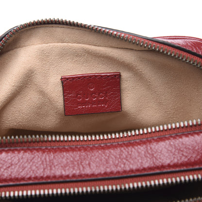 Gucci Azalea Calfskin Matelasse Diagonal Tall GG Marmont Crossbody Bag Romantic Cerise 7 of 11