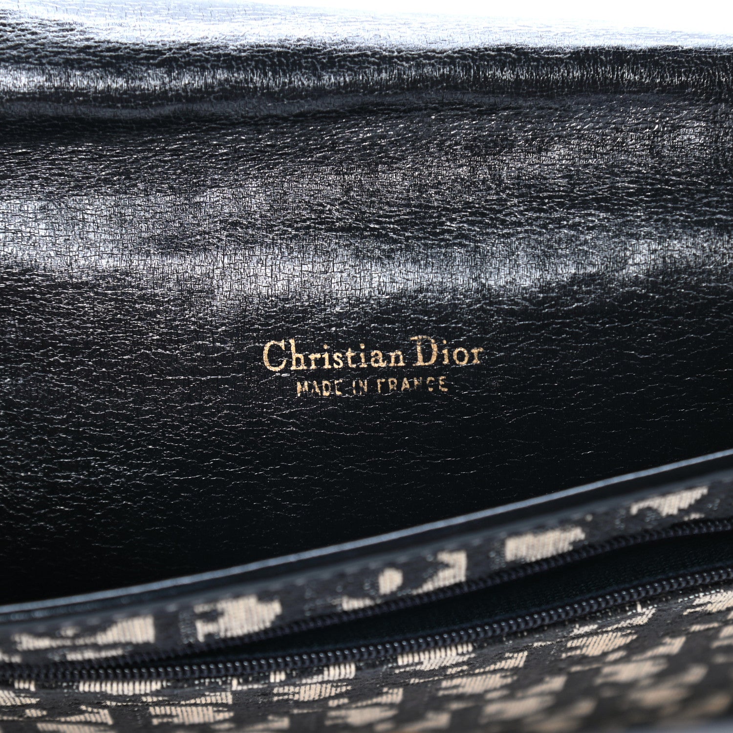 Christian Dior Monogram Flap Clutch Navy Blue 5 of 11