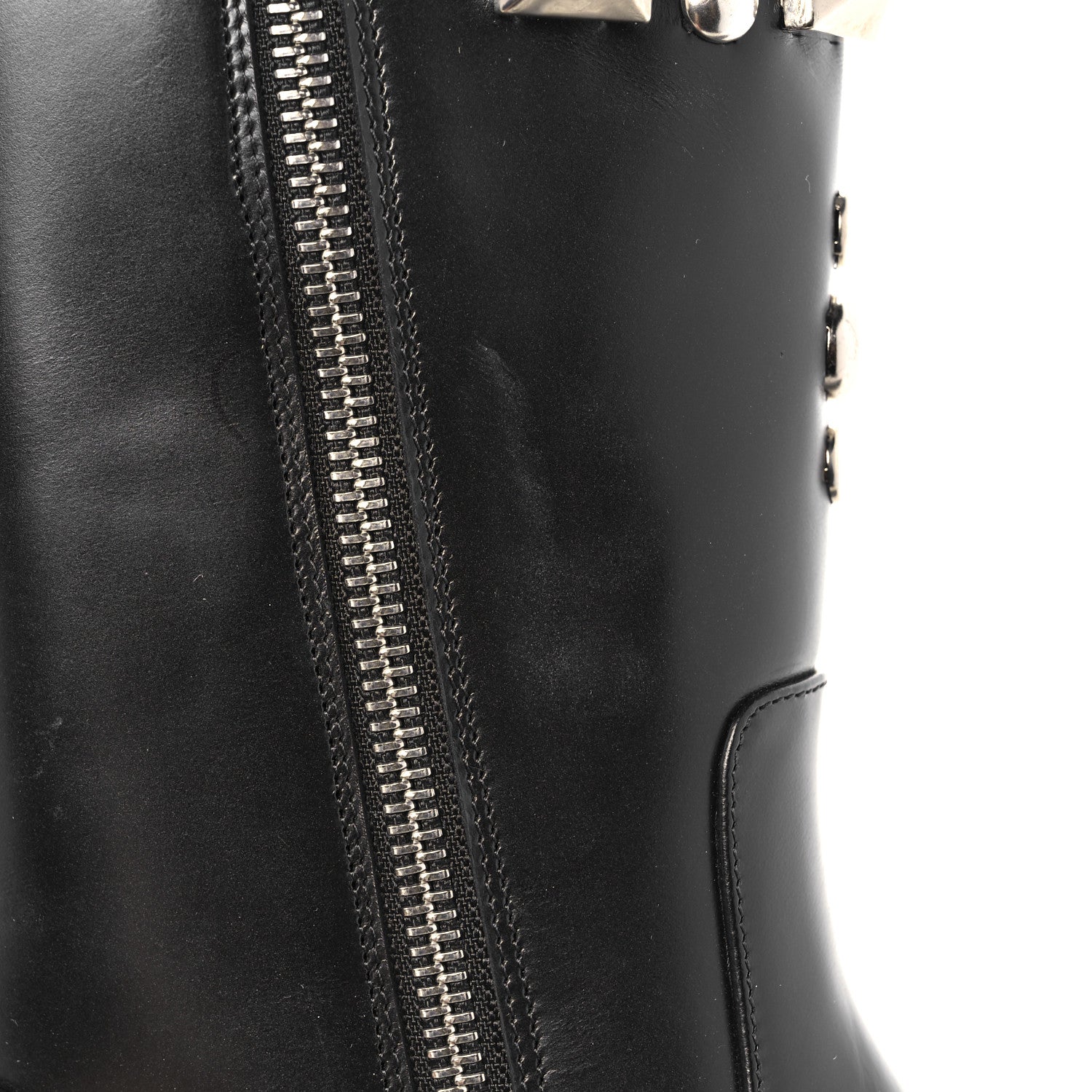 Saint Laurent Ketta Studded Babies 40 Brod Knee High Boots 36 Black 9 of 12