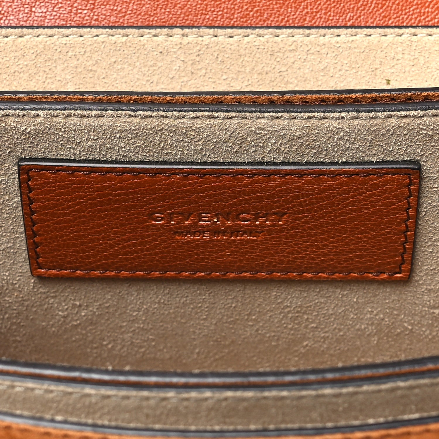 Givenchy Goatskin Suede Small GV3 Shoulder Bag Chestnut 6 of 9