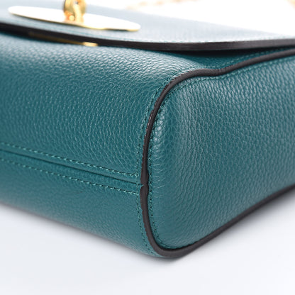 Mulberry Small Classic Grain Calfskin Small Lily Flap Ocean Green 10 of 10