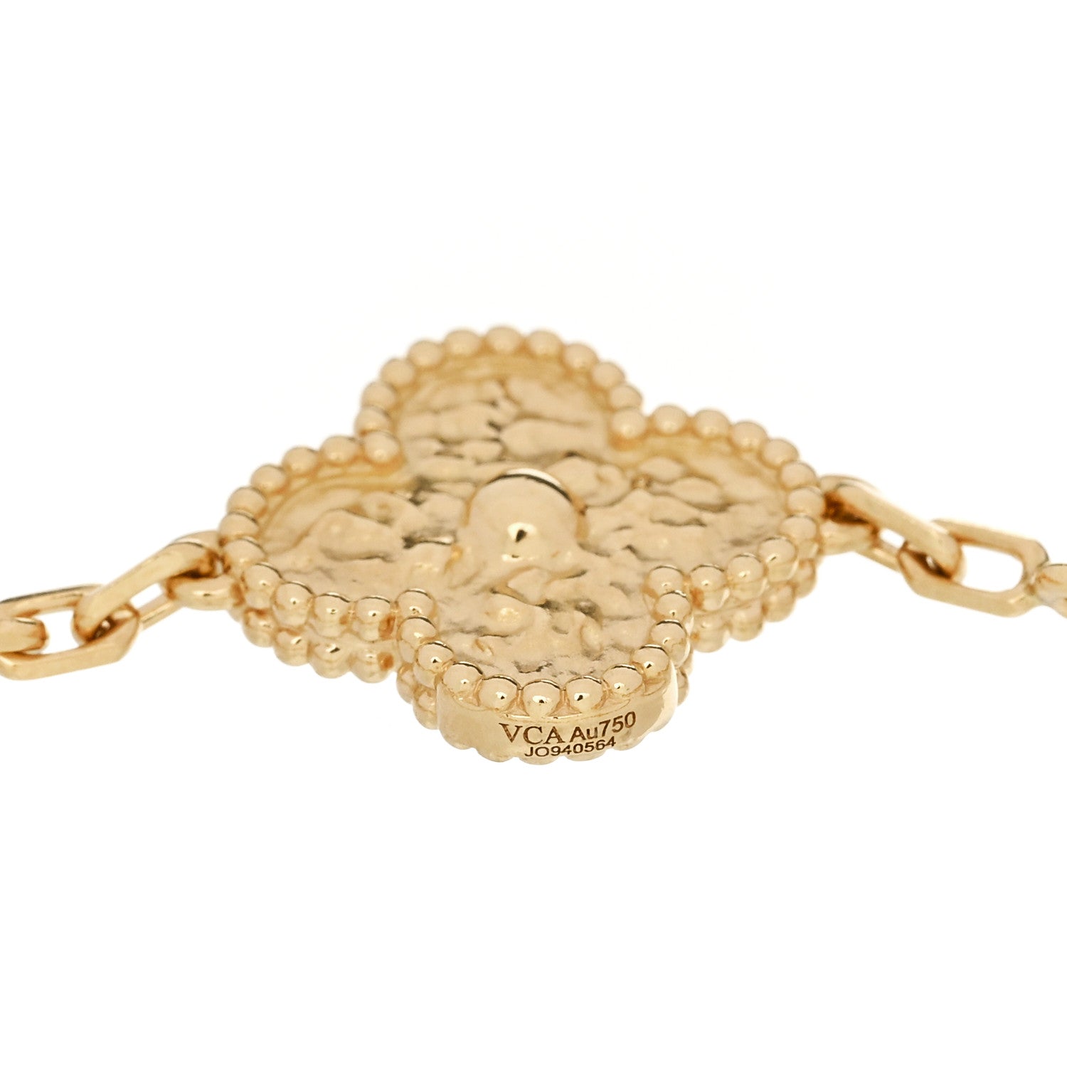 Van Cleef & Arpels 18K Yellow Gold 5 Motifs Vintage Alhambra Bracelet 3 of 4