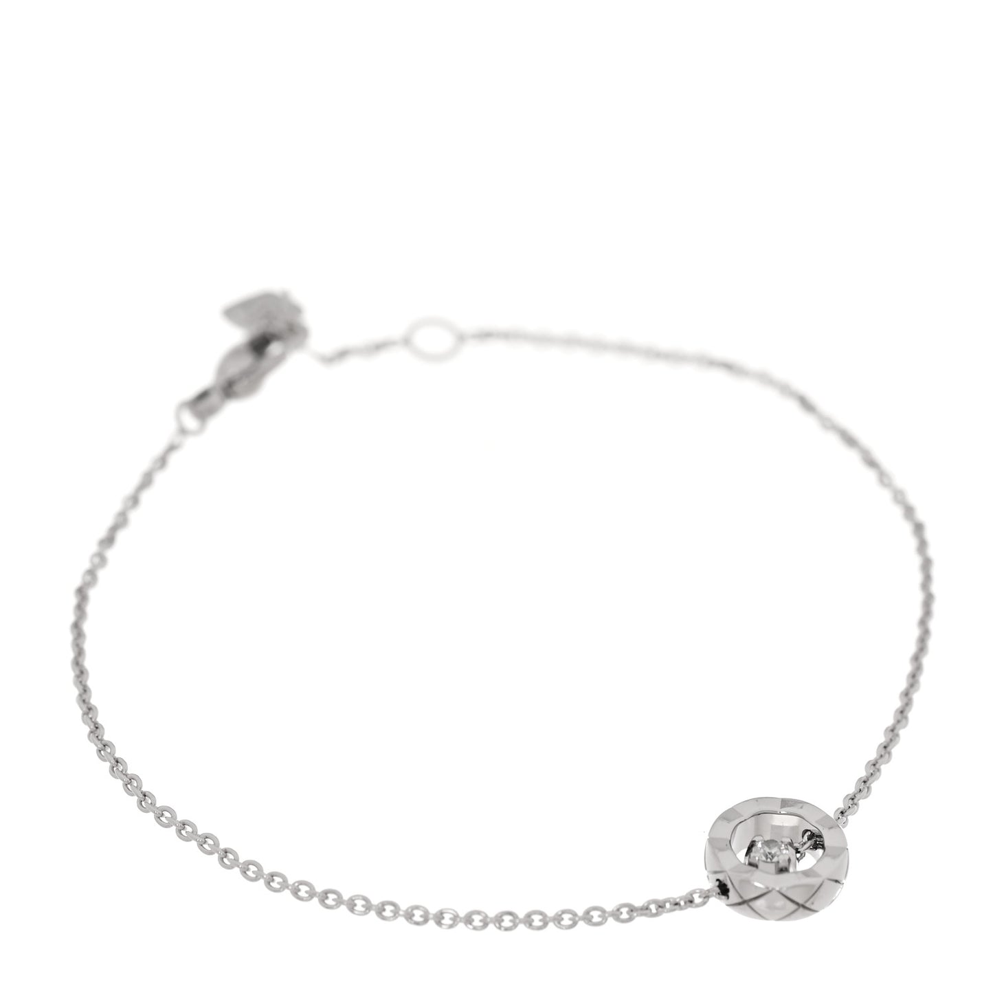 18K White Gold Diamond Coco Crush Station Bracelet