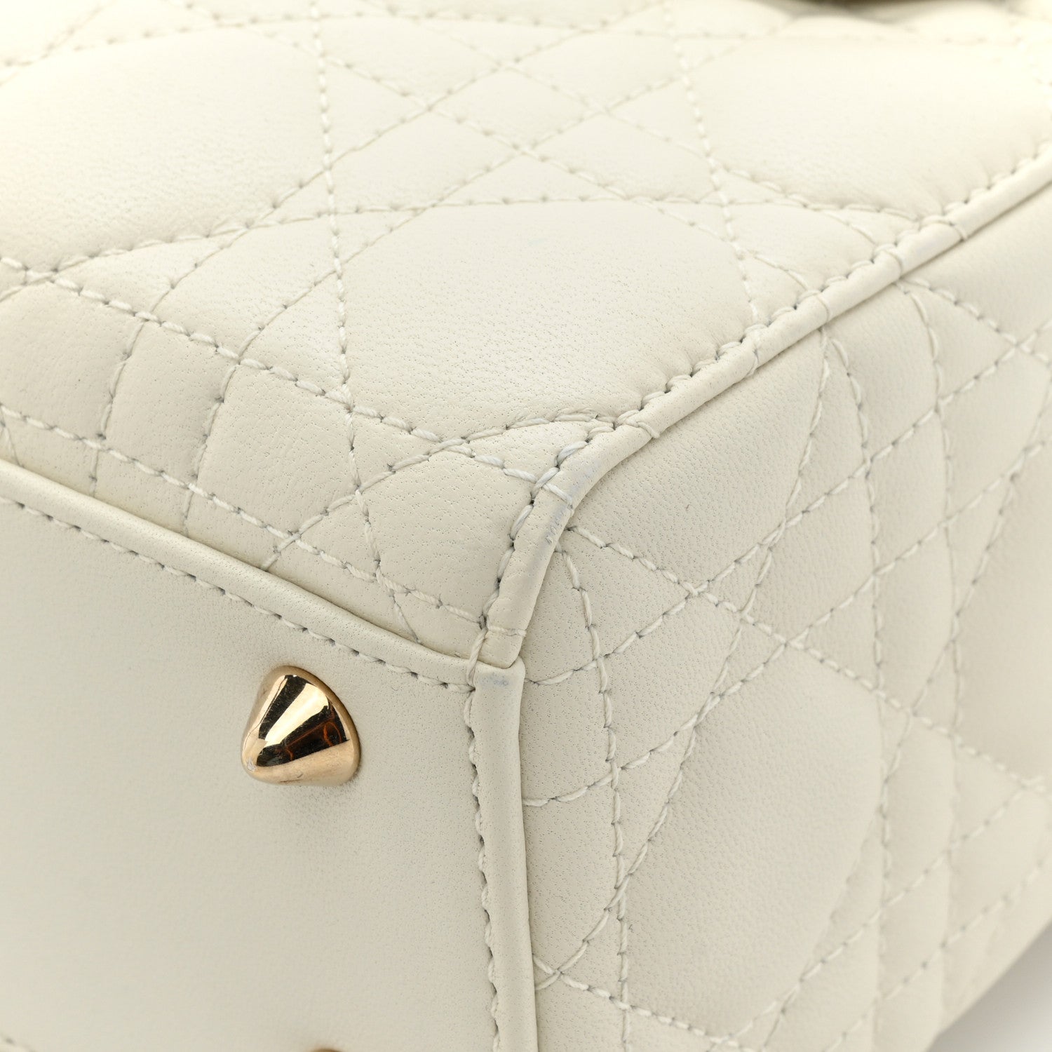 Christian Dior Lambskin Cannage Small My ABCDior Lady Dior White 13 of 14