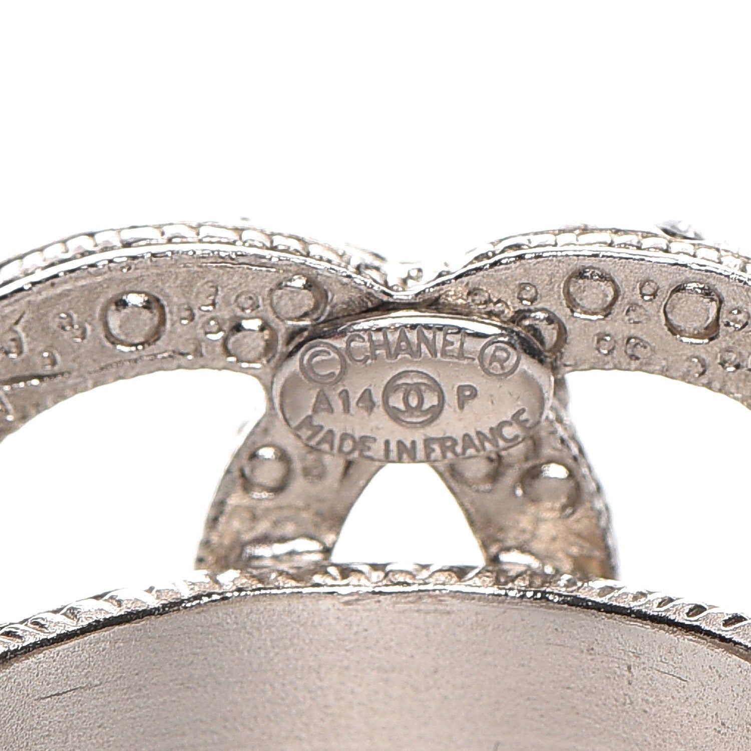 Chanel Crystal CC Ring 6 Silver 4 of 10
