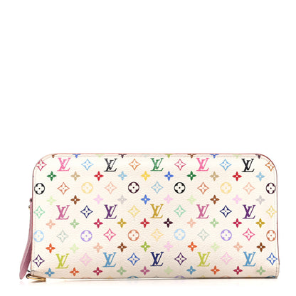 Louis Vuitton Monogram Multicolor Insolite Wallet White Litchi 1 of 8