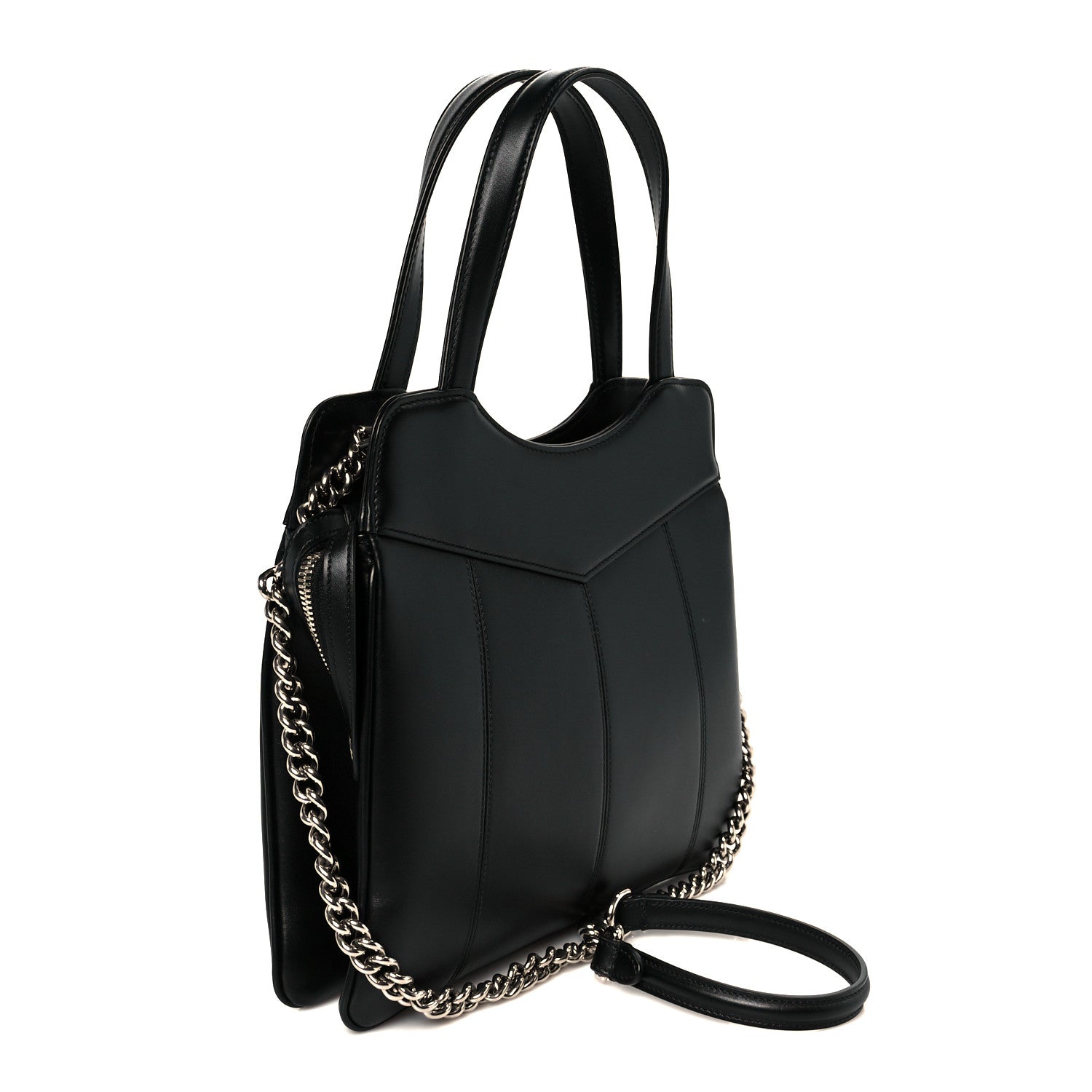 Gucci Calfskin Petite GG Small Tote Bag Black 3 of 11