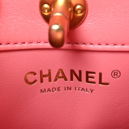 Chanel Lambskin Quilted Multi Chain Hobo Pink 6 of 10