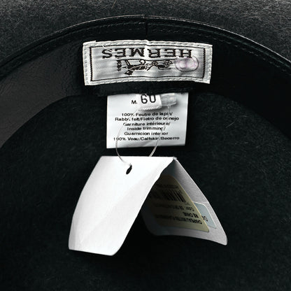 Hermes Felt Mixtes Flandres Hat 60 Gris Anthracite 7 of 8