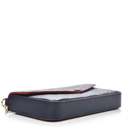 Louis Vuitton Empreinte Pochette Felicie Chain Wallet Marine Rouge 5 of 11