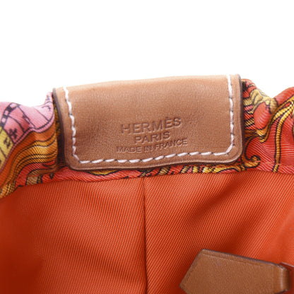 Hermes Silk Barenia Astrologie Fourbi 25 MM Pouch Pink Fauve 9 of 11