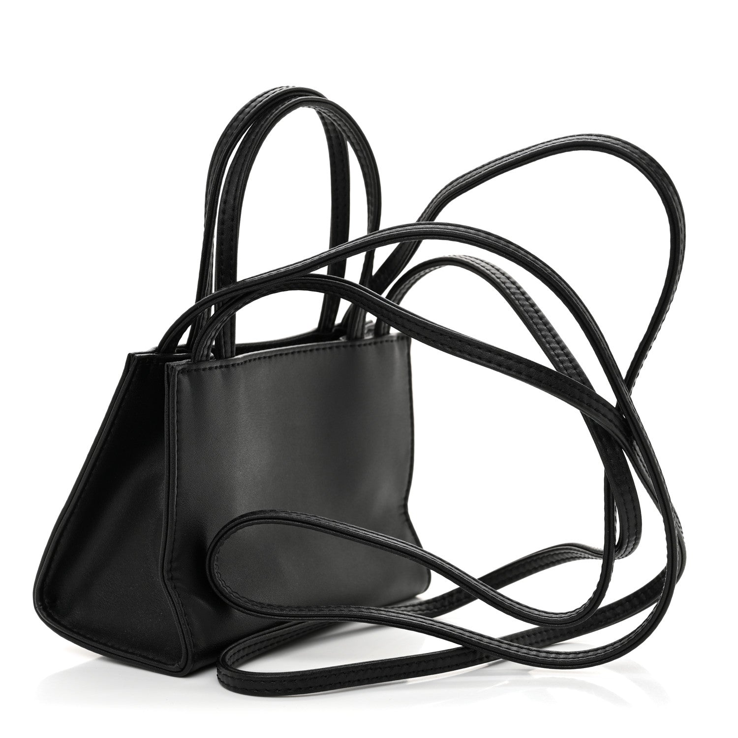 Telfar Vegan Leather Small Shopping Bag Black 2 of 10