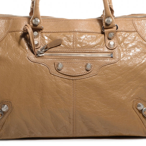 Balenciaga Agneau Giant 12 Silver Hardware Work Beige Nougatine 11 of 13