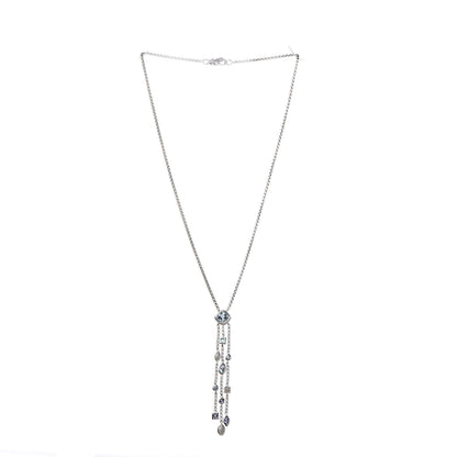 David Yurman Sterling Silver Diamond Iolite Blue Topaz Confetti Ice Necklace 3 of 6