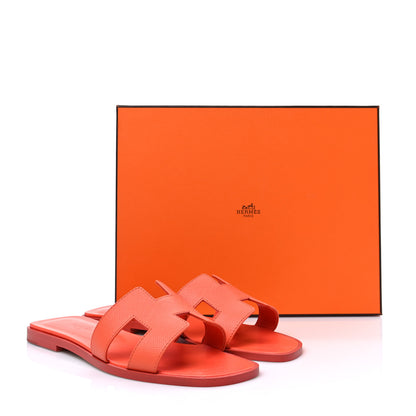 Hermes Epsom Oran Sandals 37 Orange Poppy 9 of 9