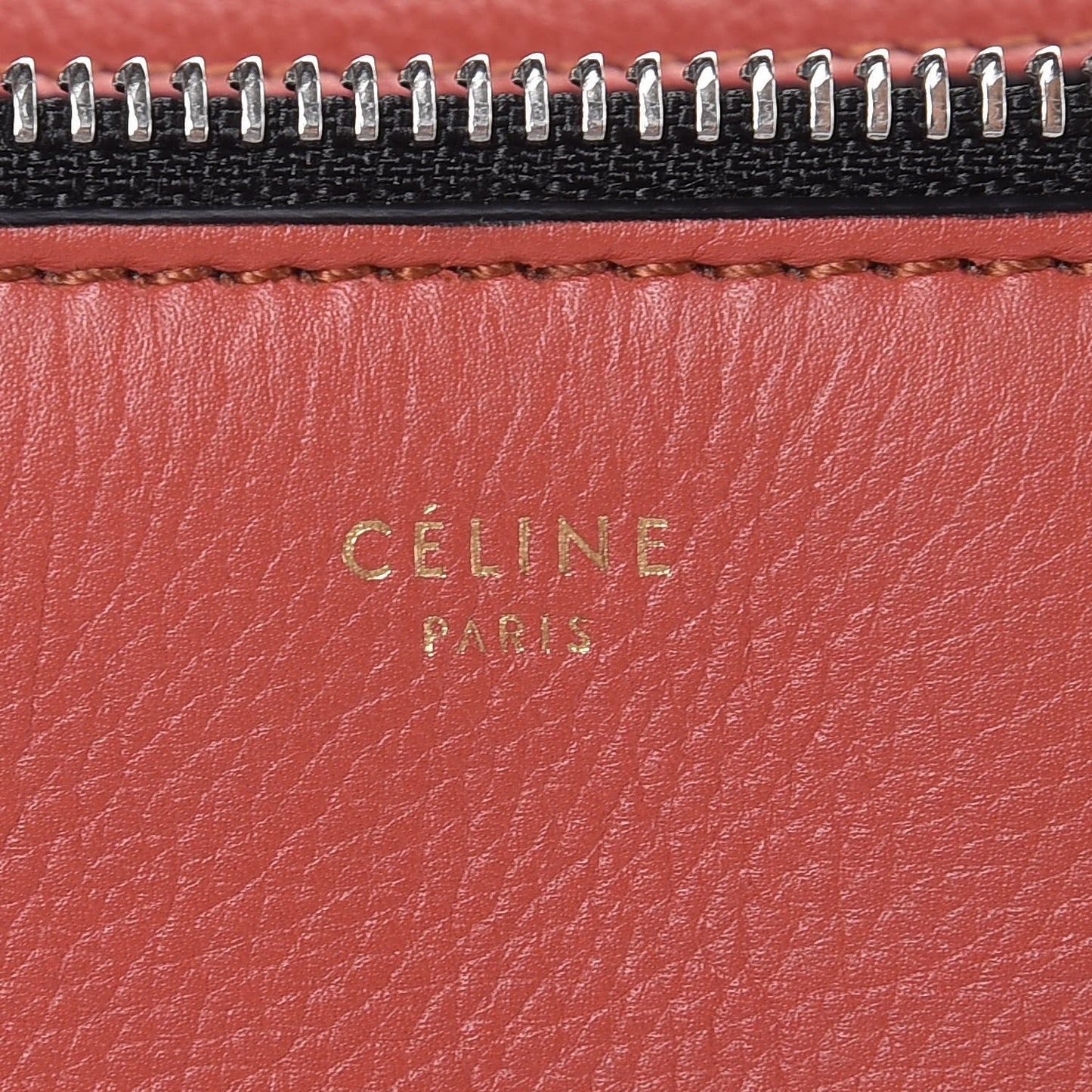 Grained Calfskin Medium Edge Shoulder Bag Vermillion