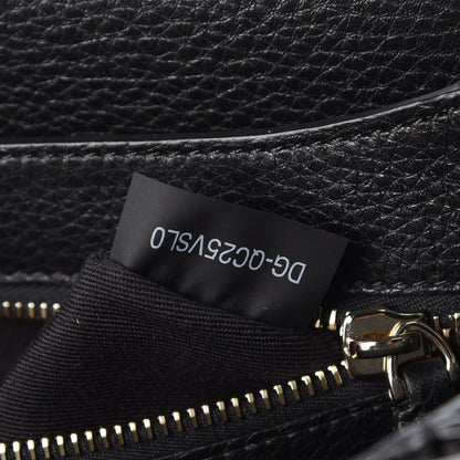 Valentino Garavani Pebbled Calfskin Medium Rockstud Flap Saddle Bag Black 7 of 7