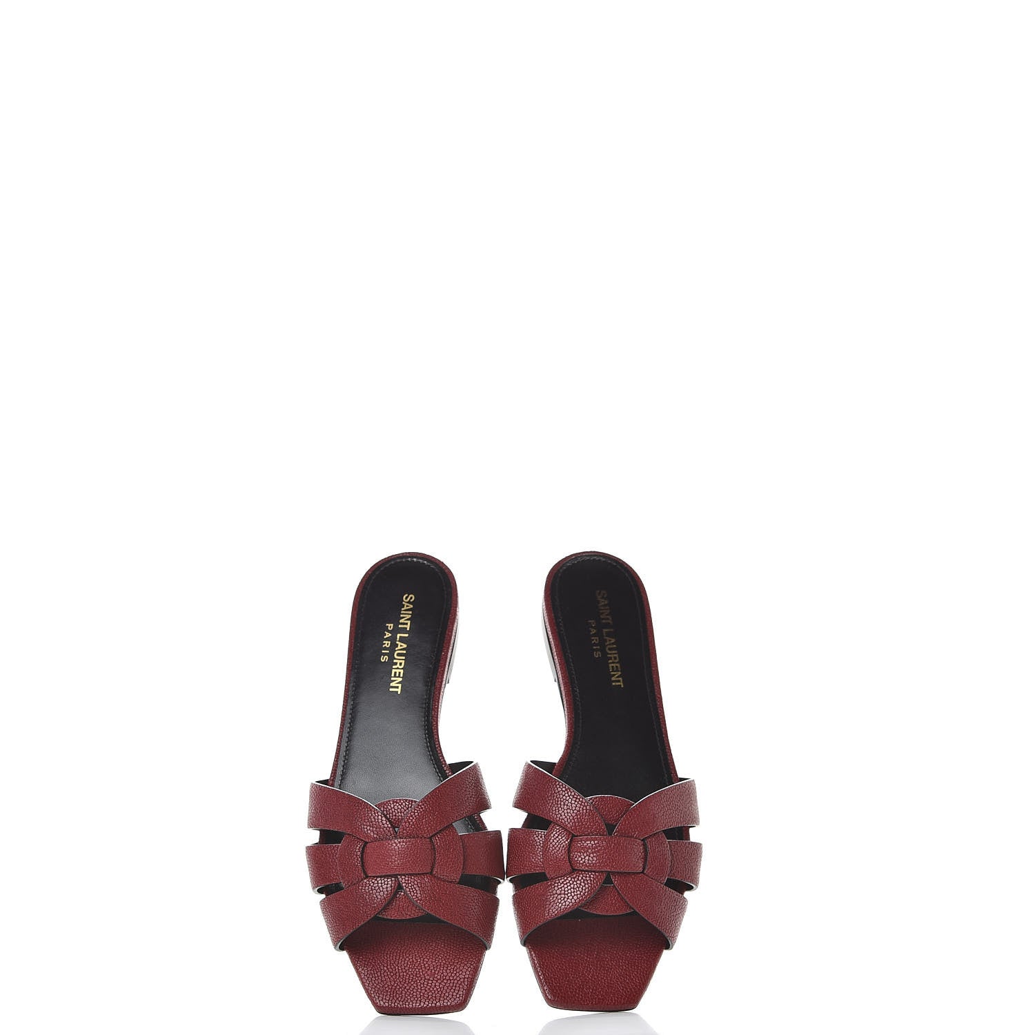Saint Laurent Grain De Poudre Nu Pied 05 Slide Sandals 37 Cordovan 4 of 10