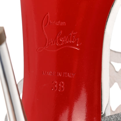 Christian Louboutin Glitter Renee 100 Sandals 38 Silver 6 of 13