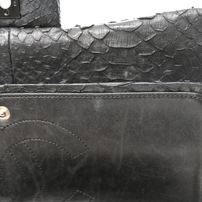 Chanel Snakeskin Jumbo Double Flap So Black 13 of 22