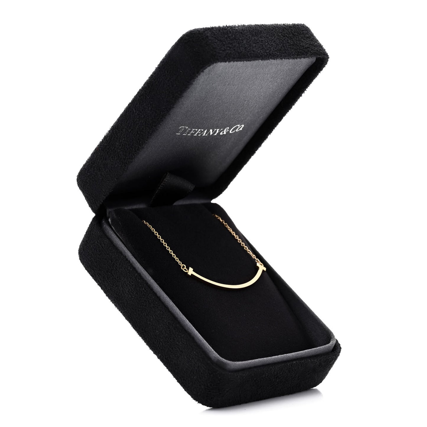 18K Yellow Gold Small T Smile Pendant Necklace