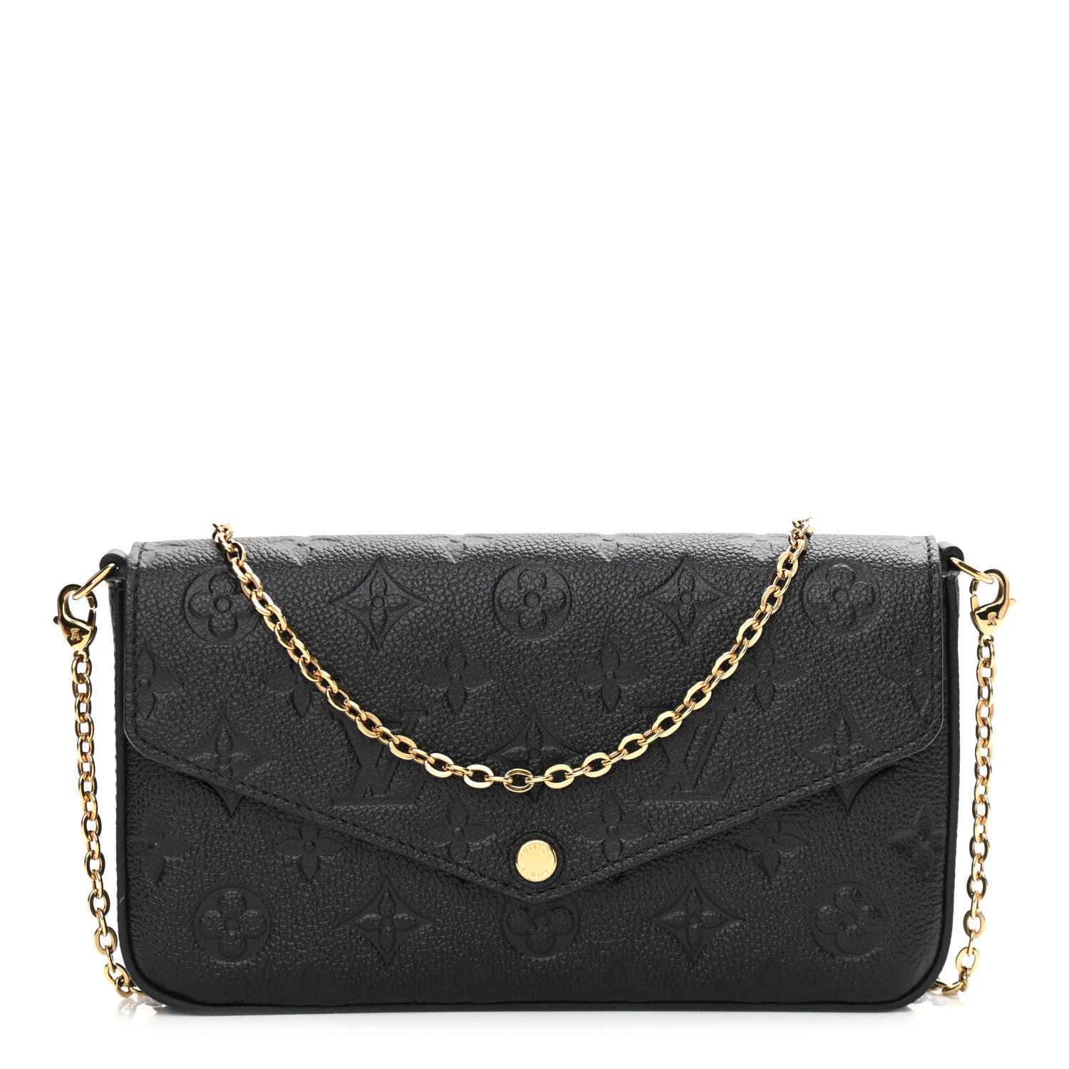 Louis Vuitton Empreinte Pochette Felicie Chain Wallet Black 3 of 14