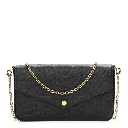 Louis Vuitton Empreinte Pochette Felicie Chain Wallet Black 3 of 14