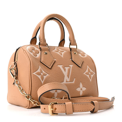 Louis Vuitton Empreinte Monogram Giant Speedy Bandouliere 20 Arizona Creme 3 of 10